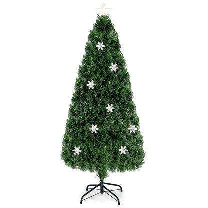LED Optic Artificial Christmas Tree with Snowflakes