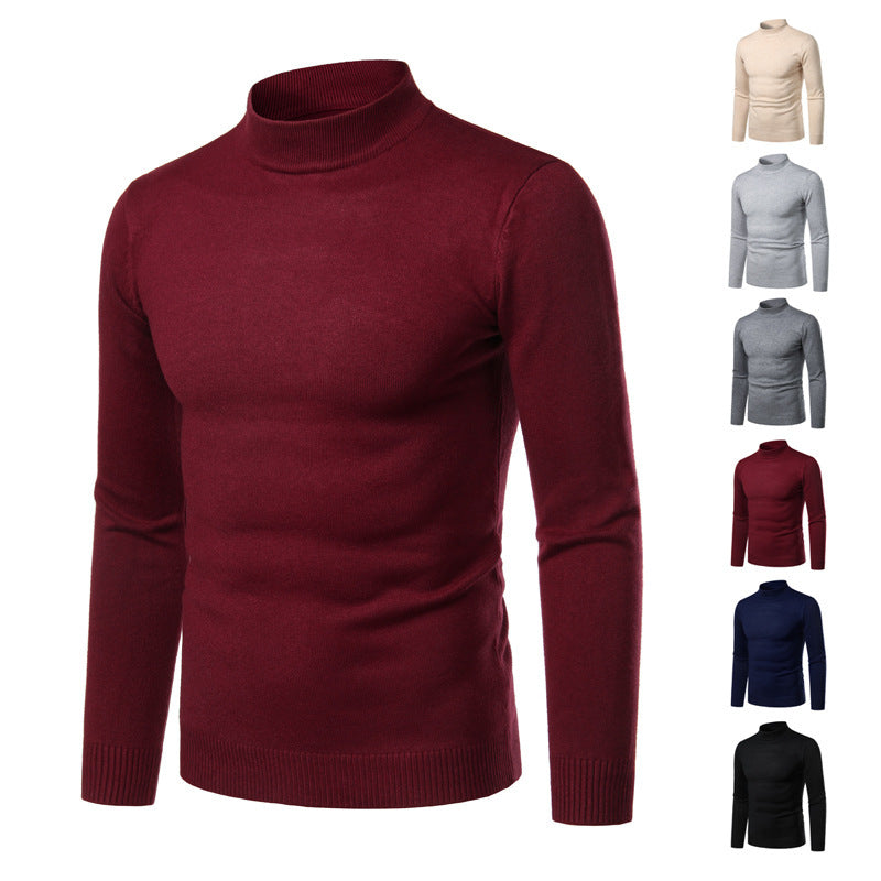 Mens Casual Half-neck Pullover Sweater