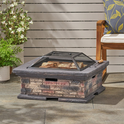 MGO 29" SQUARE WOOD BURNING FIRE PIT