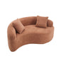 Loveseat S-Curve Chenille Coral 2 Seat Compact 66 In