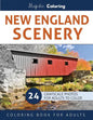 New England Scenery: Grayscale Photo Coloring for Adults - Paperback