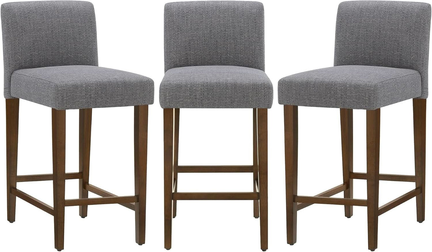 Comfortable Upholstered Bar Stools Set of Three