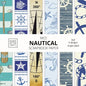 Nice Nautical Scrapbook Paper: 8x8 Nautical Art Designer Paper for Decorative Art, DIY Projects, Homemade Crafts, Cute Art Ideas For Any Crafting Pro - Paperback