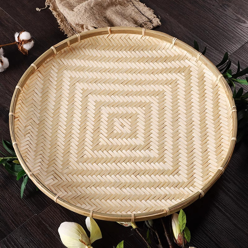Handmade Bamboo Drying Tray Decorative Sieve
