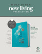 NLT Wide Margin Bible, Filament Enabled (Hardcover Cloth, Ocean Blue Floral, Red Letter) - Hardcover