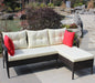 Outdoor Conversation Set PE Rattan 2 Piece Brown