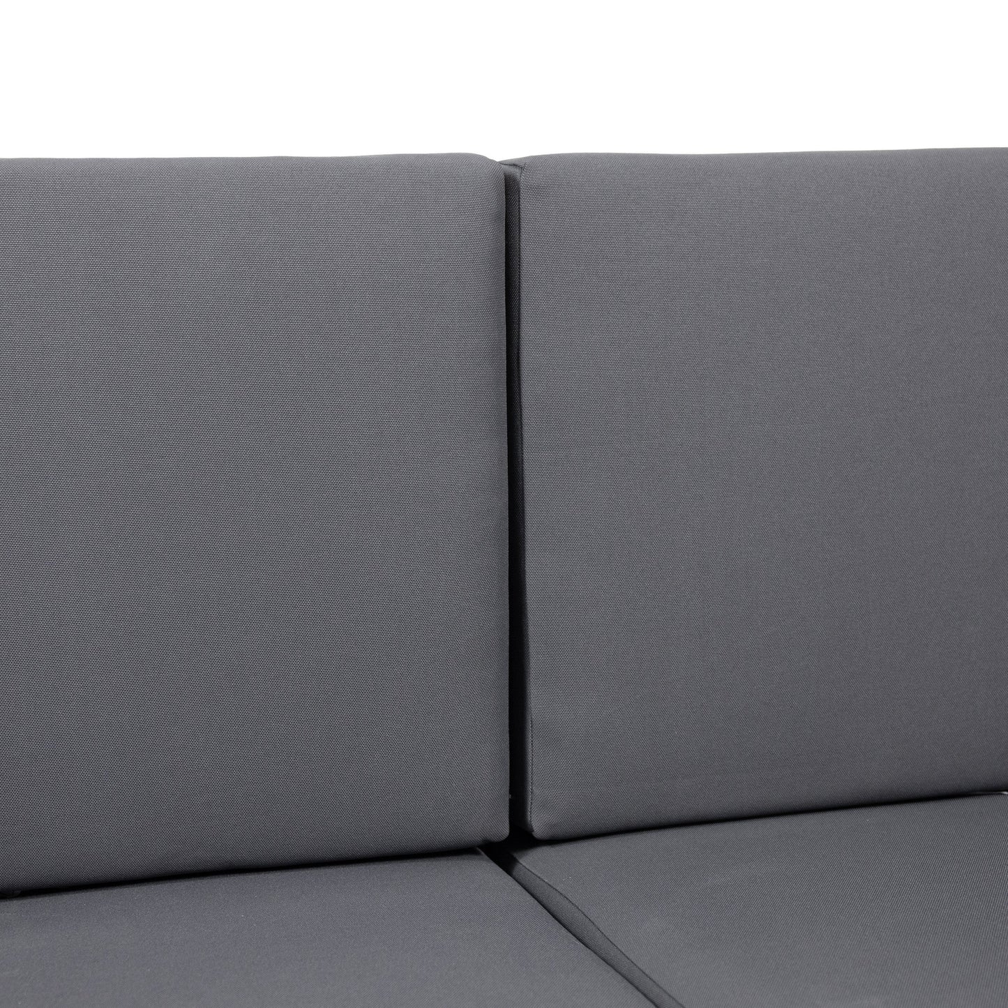 Outdoor Patio Set Acacia Wood Gray 2 Piece Loveseat Coffee Table Cushions