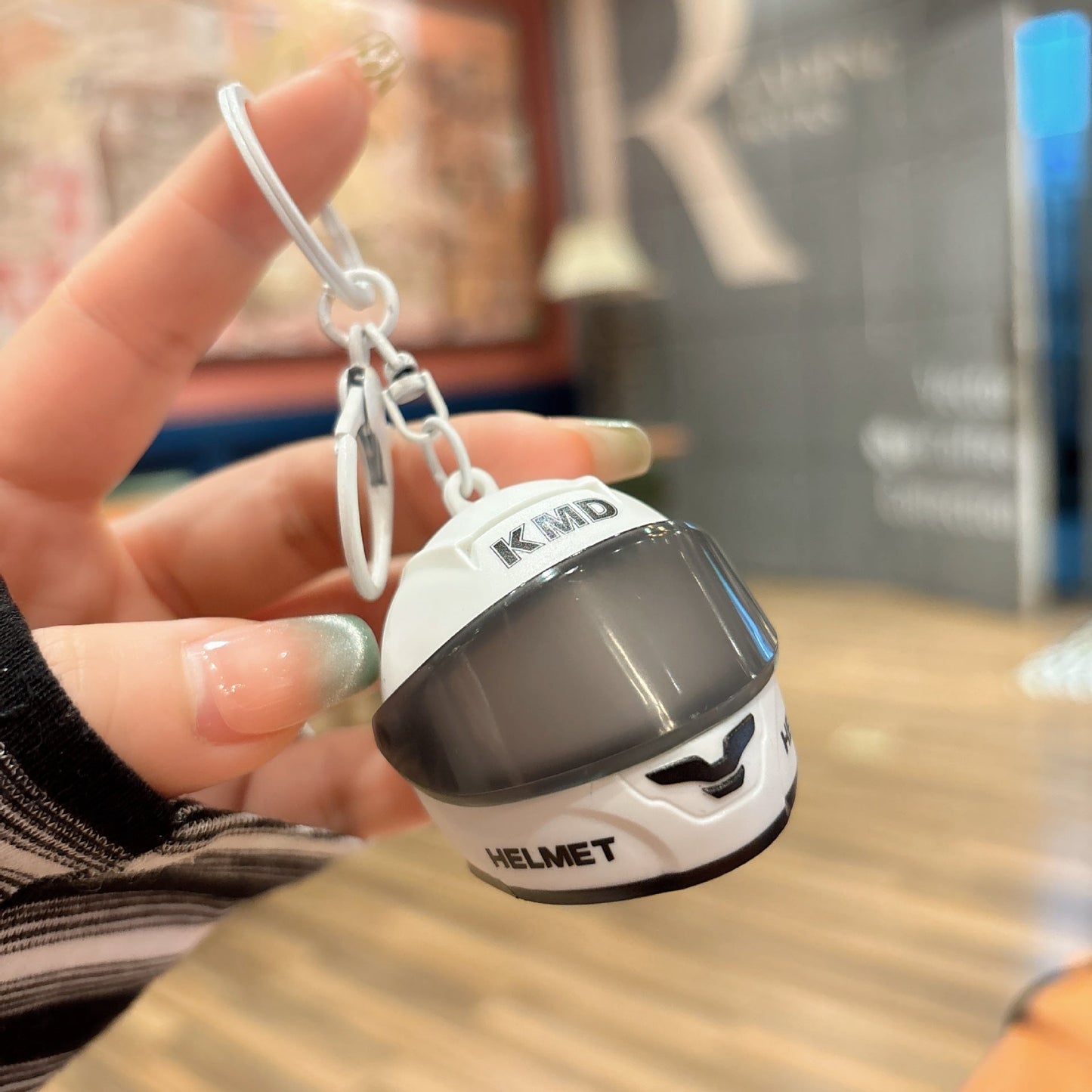 Creative Illuminated Helmet-shaped Keychain