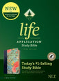 NLT Life Application Study Bible, Third Edition (Leatherlike, Teal Floral, Indexed, Red Letter) - Imitation Leather
