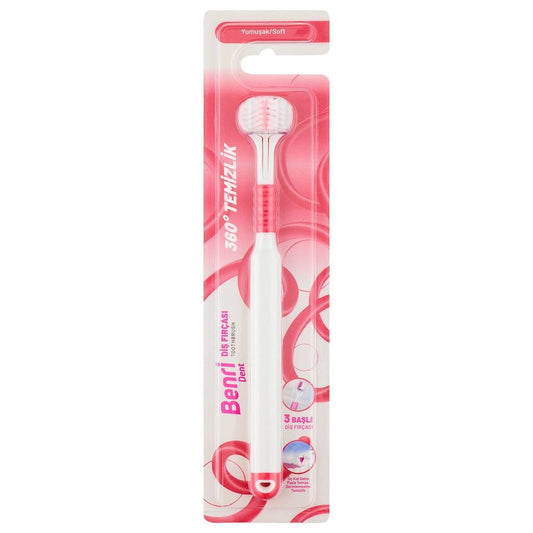 Benri Dent Complete Toothbrush Pink (Soft)