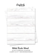 White Rustic Wood Stationery Paper: Cute Letter Writing Paper for Home, Office, Letterhead Design, 25 Sheets - Paperback