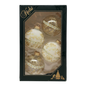 Clear and Frosted Gold Glitterlace and Braid Ball Ornaments - 4 Piece Set
