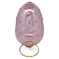 Pink Glass Egg With Floral Design