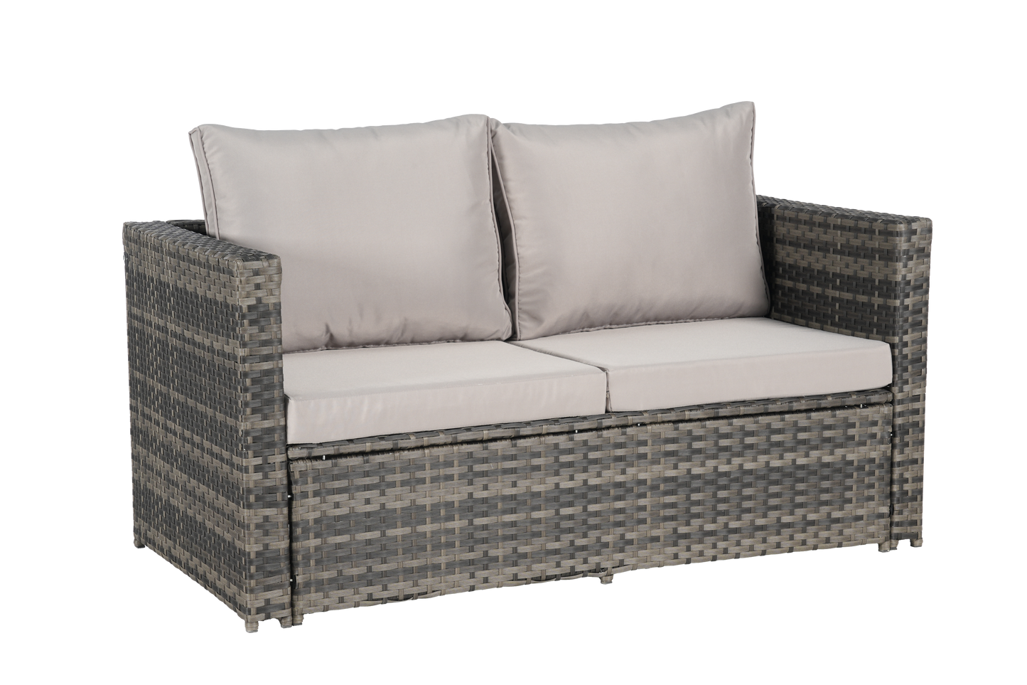 Outdoor Patio Set 6 Piece PE Rattan Seats 8