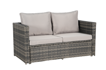 Outdoor Patio Set 6 Piece PE Rattan Seats 8