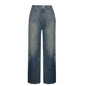 Vintage Blue High-rise Loose Straight-leg Jeans