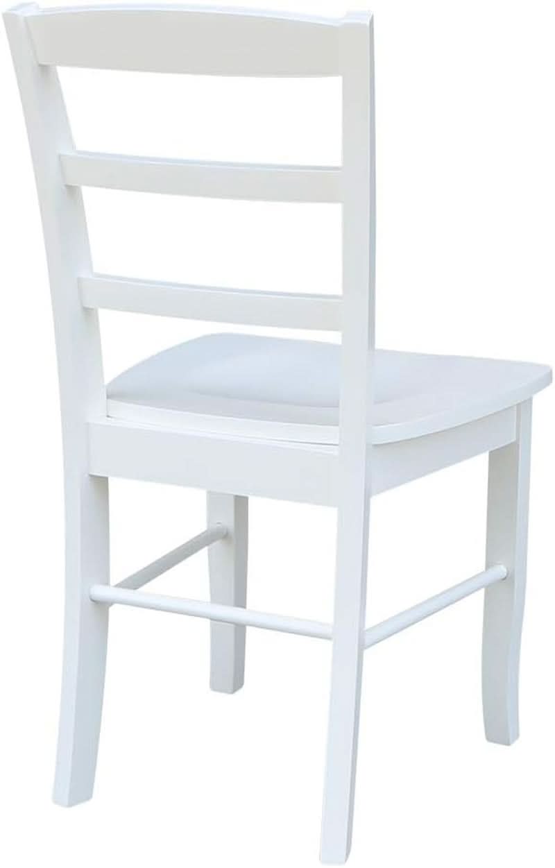 Madrid Ladderback Dining Chairs Set Of Two White Finish