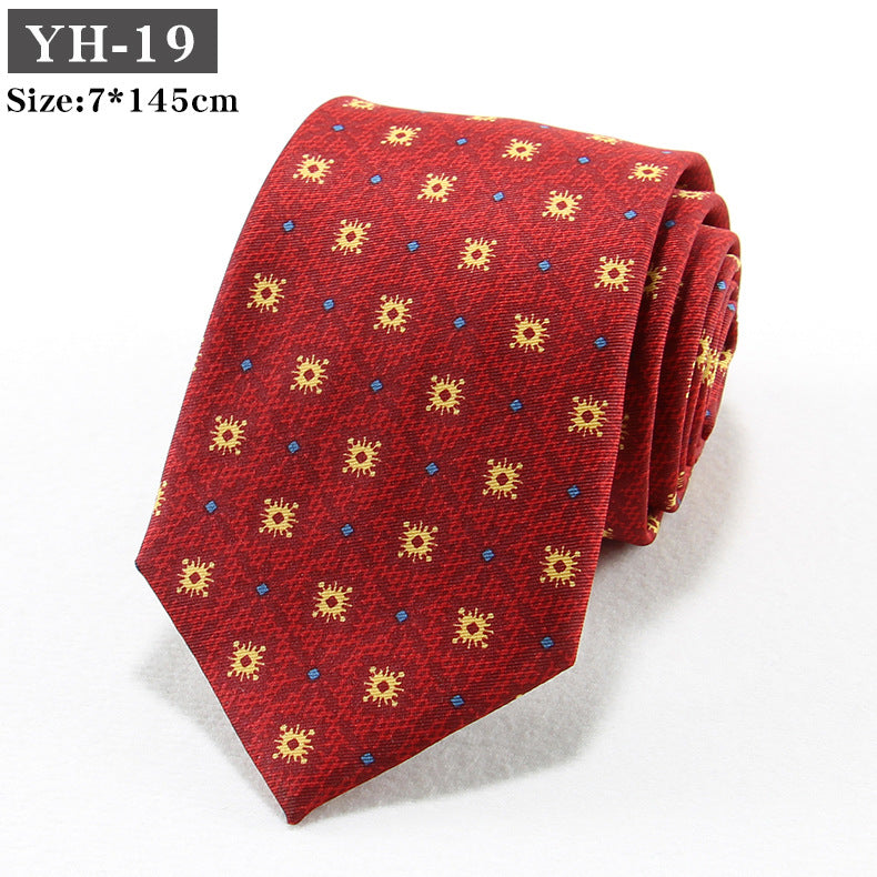 Korean-style Retro Hong Kong style Floral Casual Tie
