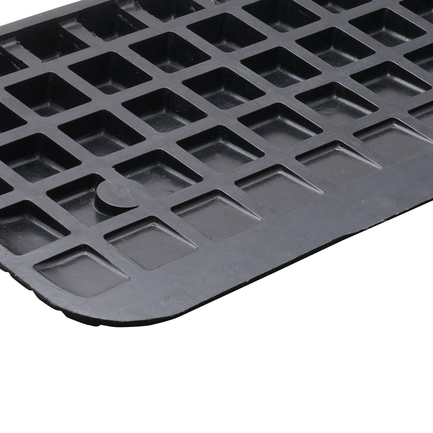 Threshold Ramp Rubber 2 In Non-Slip Beveled Edges Doorway 43.7x16 In Channel