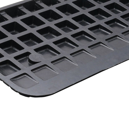 Threshold Ramp Rubber 2 In Non-Slip Beveled Edges Doorway 43.7x16 In Channel