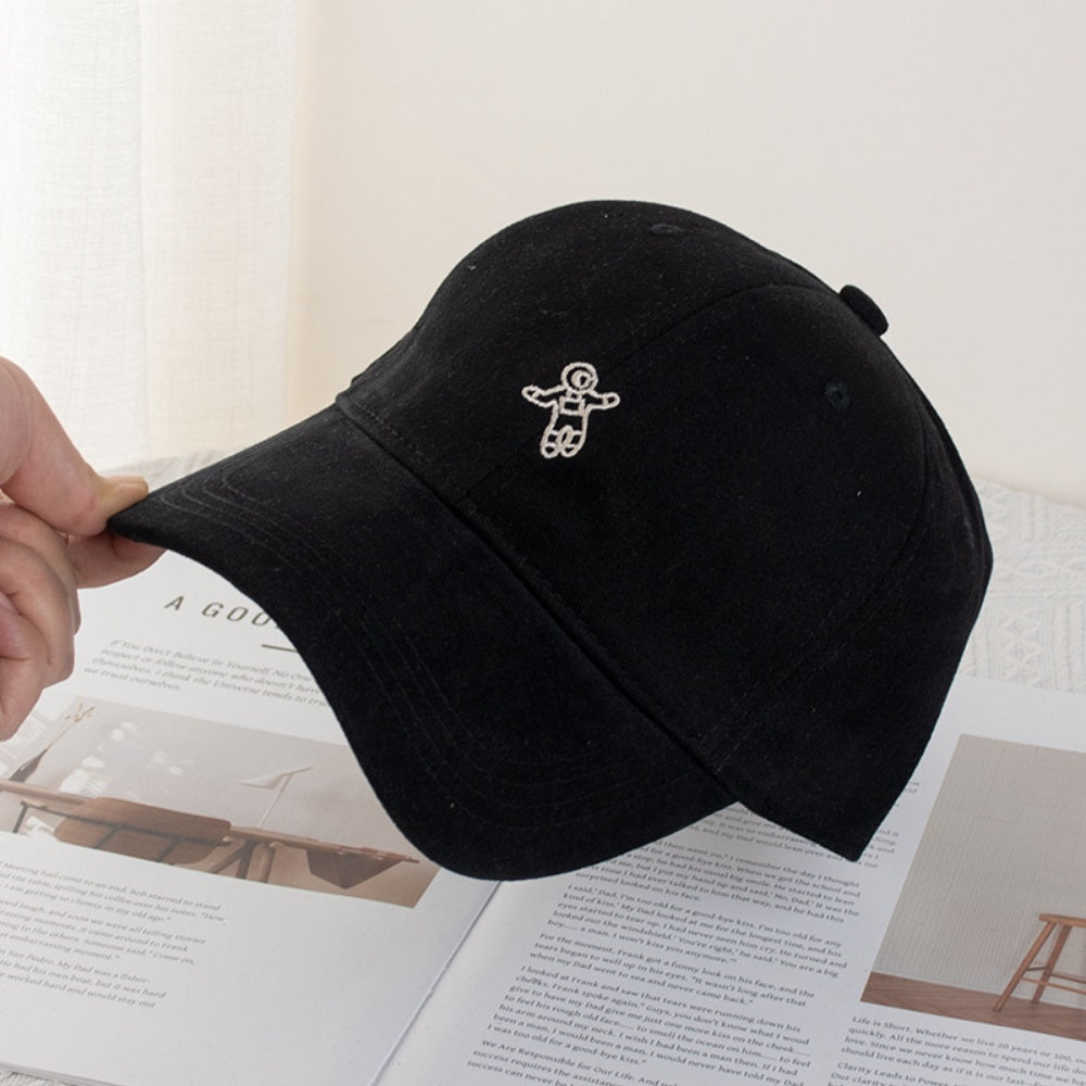 Unisex Mini Astronaut Embroidered Korean-style Casual Baseball Cap, Suitable For Daily Commuting And Outdoor Outings, Makes Your Face Look Smaller.