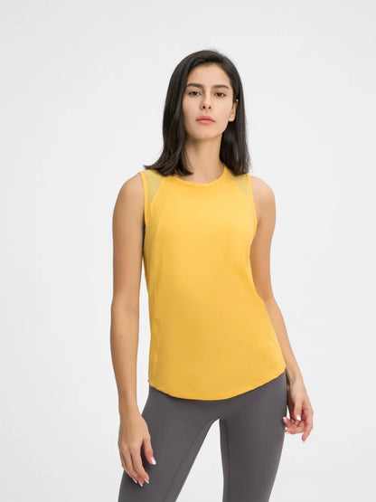 Millennia Cutout Back Round Neck Active Tank