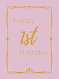 Happy 1st Birthday Guest Book (Hardcover): First birthday Guest book, party and birthday celebrations decor, memory book, 1st birthday, baby shower, h - Hardcover