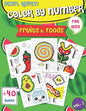 Pixel Quest Color by Number: Pixel Art Fruits and Foods Coloring book (Vol. 2), Activity Books for Kids, Colorful Play - Paperback