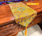 1.5m*35cm/2m*35cm Tibetan Style Satin Fabric Table Flag/Retro Rich Lotus PatternClassical Coffee Table Cloth Buddhist Decoration