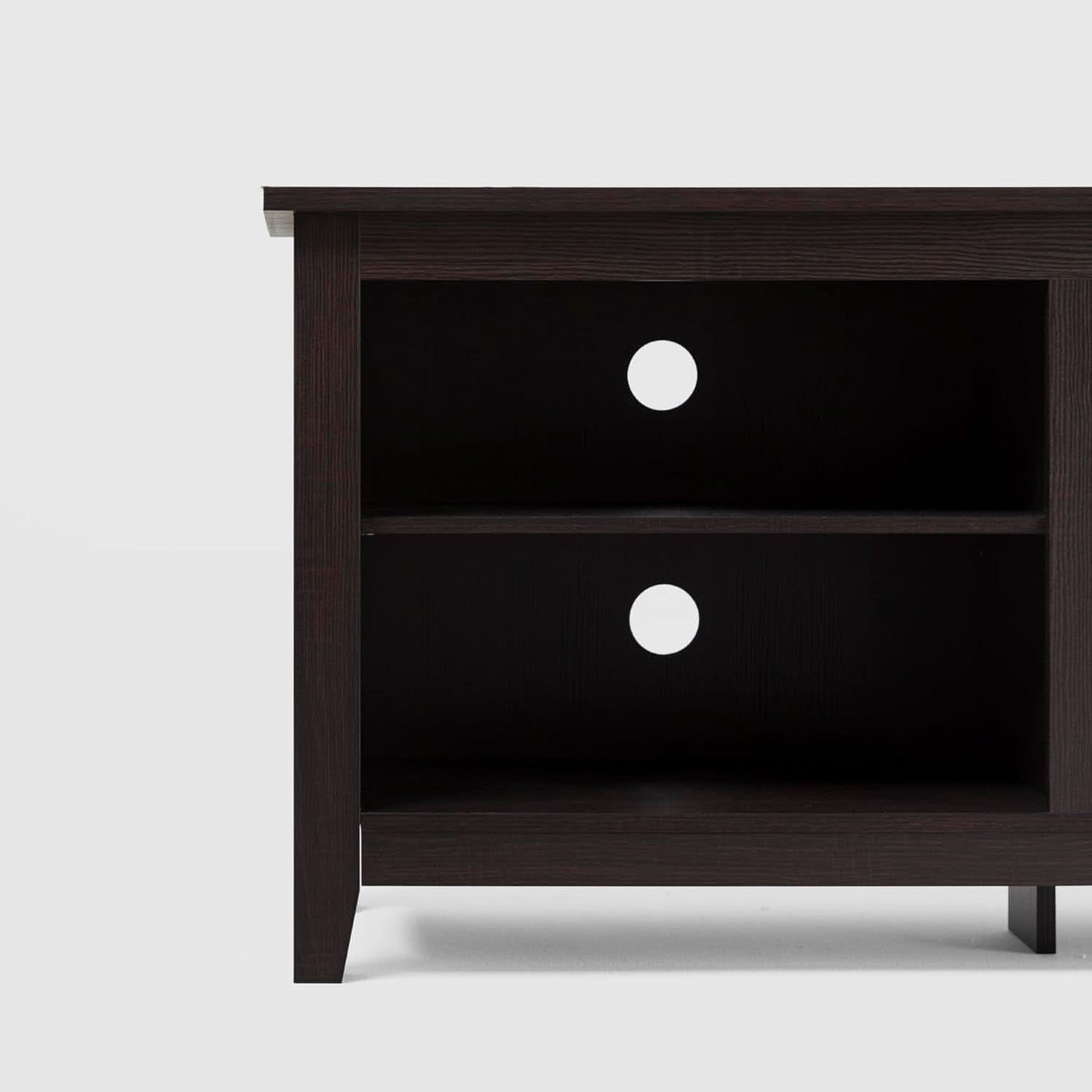 70 Inch TV Stand Espresso Finish With Adjustable Shelves