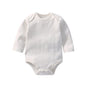 Newborn Solid Color Cotton One-piece Romper Crawl