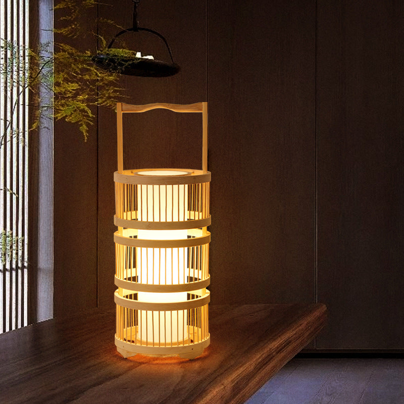 Japanese Bamboo LED Floor Lamp