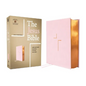 The Jesus Bible, ESV Edition, Leathersoft Over Board, Pink - Imitation Leather