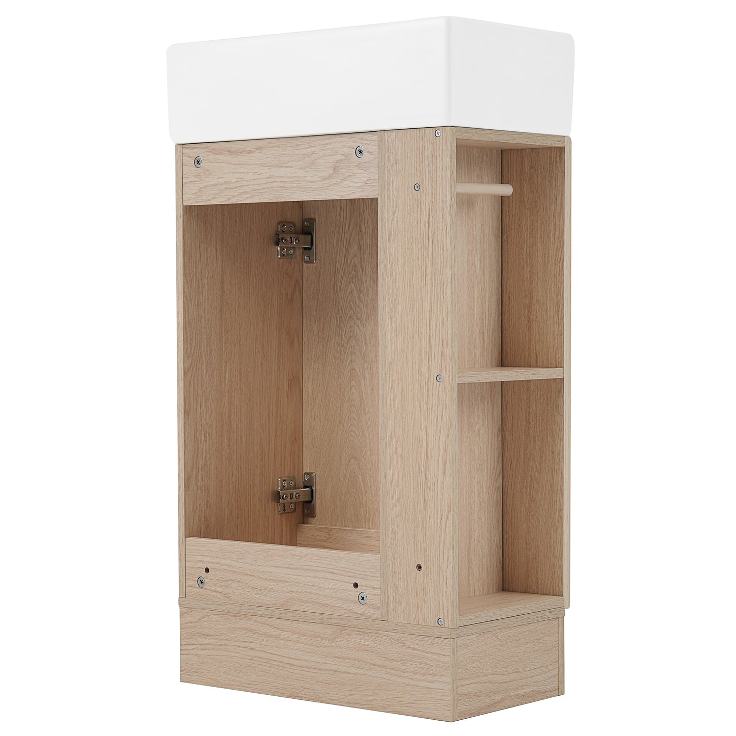 18.6' Bathroom Vanity with Sink, Bathroom Vanity Cabinet with Two-tier Shelf,...