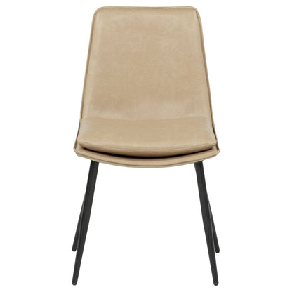 Ortega Upholstered Dining Side Chair Tan (Set of 2)
