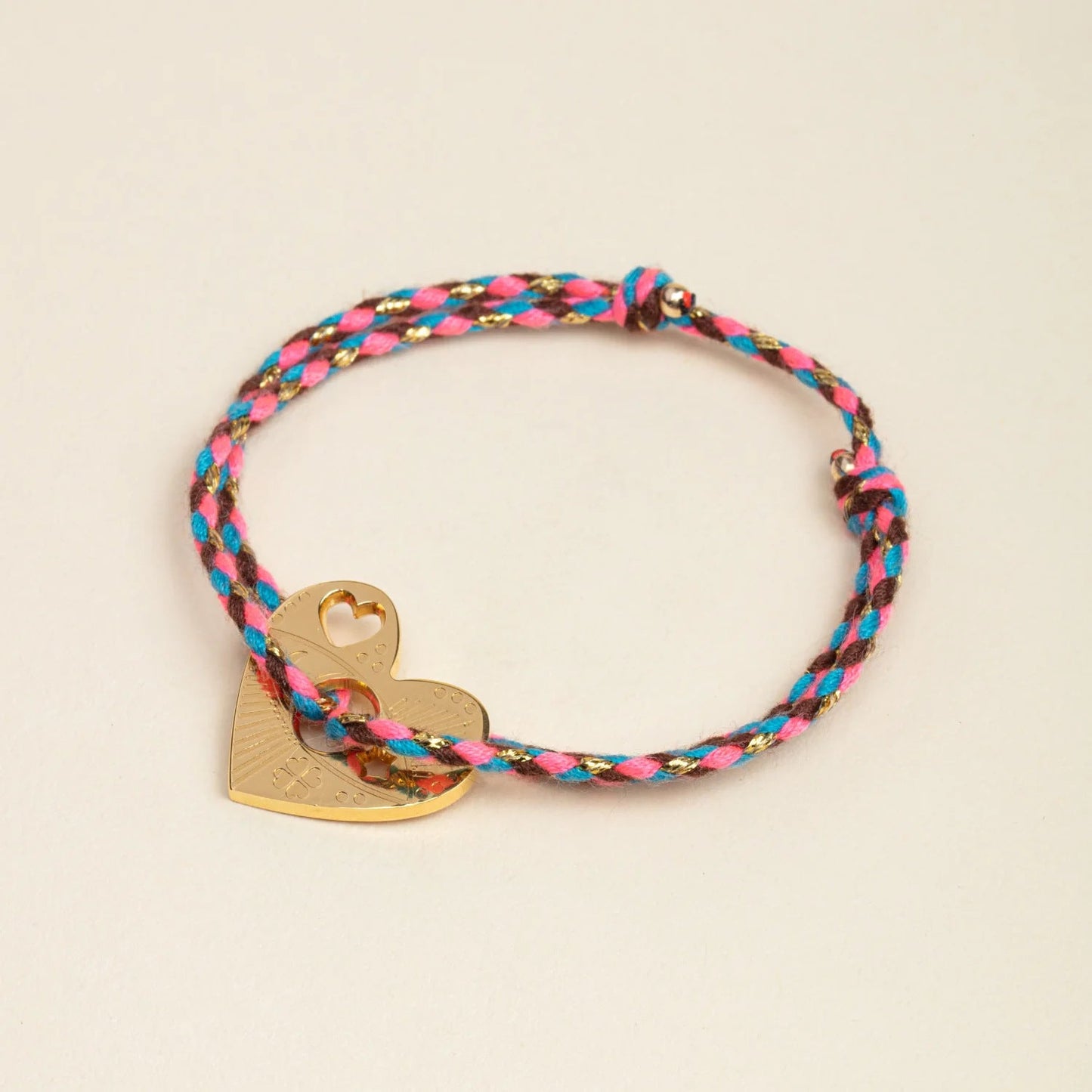 Stainless Steel Bracelet With Moon And Heart Charms
