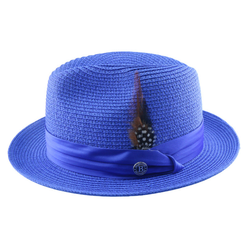 Spring Summer New Arrival Mens And Womens Seaside Beach Holiday Flat-Brim Straw Hat