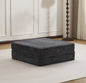 Floor Seat Modular Circle Fleece Dark Gray Ottoman 39 In