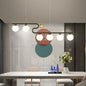 Simple Modern Creative Rectangle Dining Table Starry Chandelier