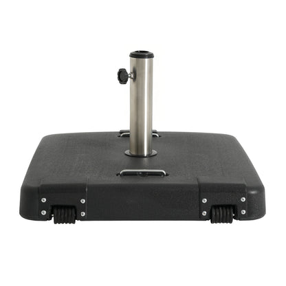 Patio Umbrella Base Square Concrete Resin Black 114 LB 22x22x14 In