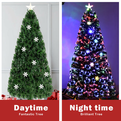 LED Optic Artificial Christmas Tree with Snowflakes