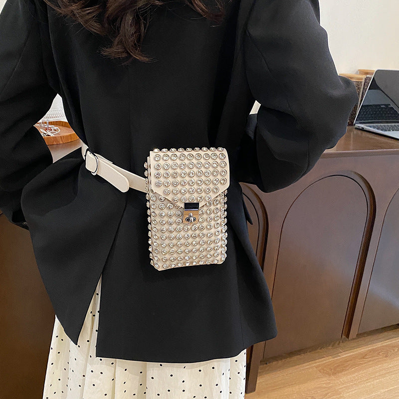 Single-shoulder Bag Instagram-style Rhinestone Design