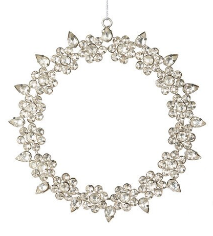 Rhinestone Wreath Ornament -