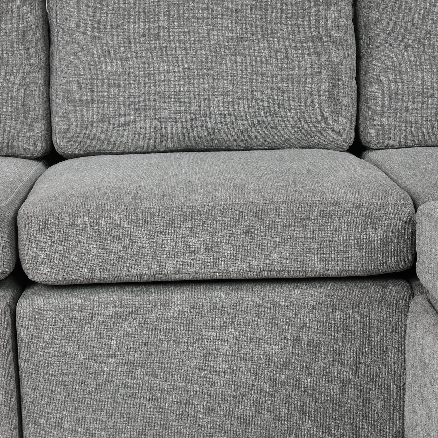 84" Sectional Sofa Convertible Pull-Out USB Gray