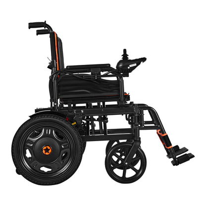 Wheelchair Electric Foldable Carbon Steel 265 LB 13 Mile Range 42x27x38 In