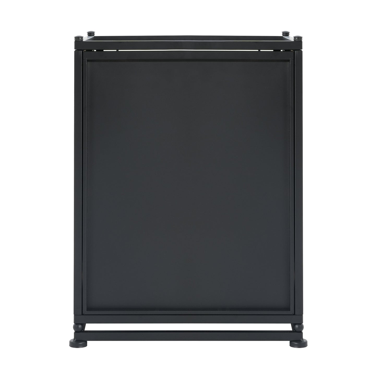 Outdoor Metal Tank Holder Side Table, Matte Black