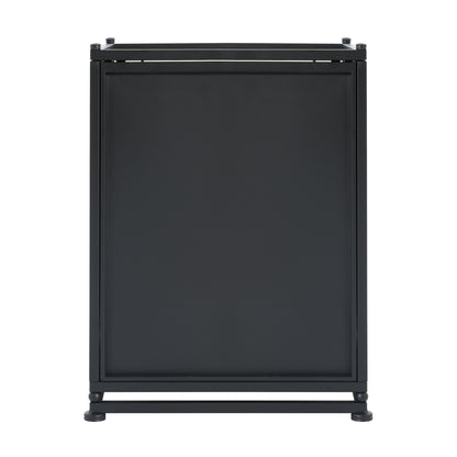 Outdoor Metal Tank Holder Side Table, Matte Black