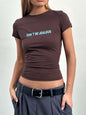 Letter Round Neck Short Sleeve T-Shirt