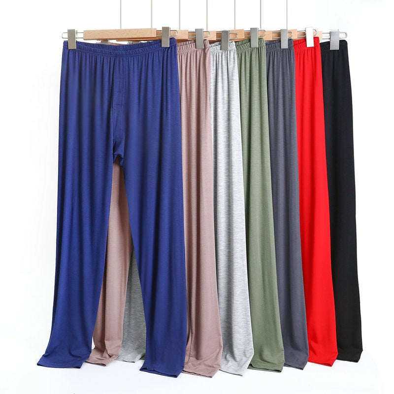 Mens Summer Modal Pajama Pants Thin Plus Size