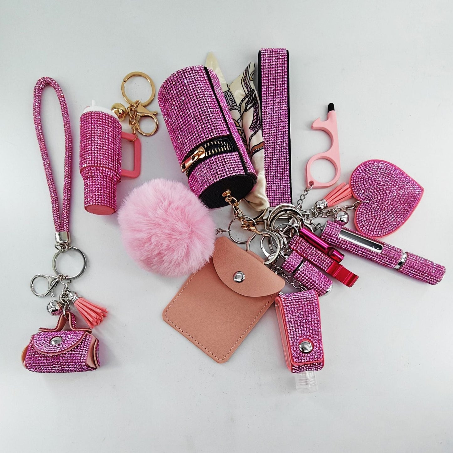 13-Piece Self-Defense Mini Lipstick Keychain Set